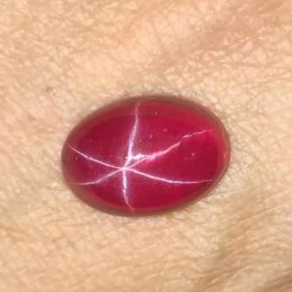 6 ray star ruby unheated GIA certified